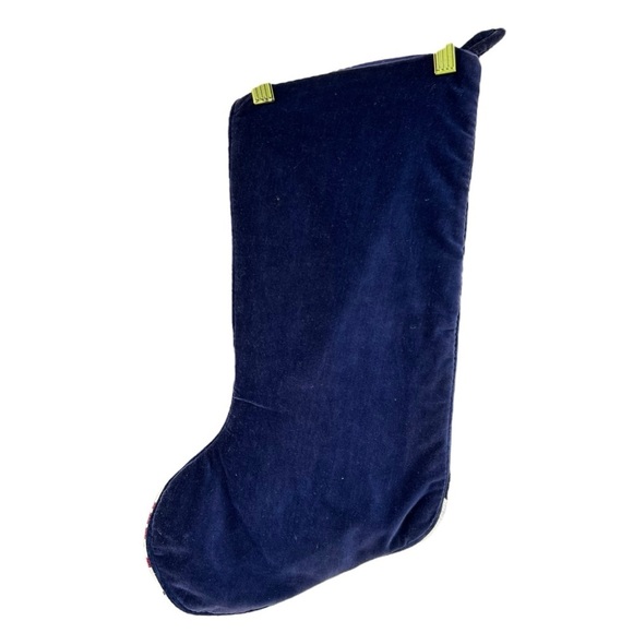 Handcrafted Needlepoint Christmas Stockings Santa Dog Angel Peace Blue Red 11x18 - Picture 4 of 15